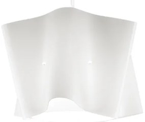 Sospensione Moderna Folio Polilux ® Bianco E Metallo Cromo 1 Luce E27