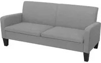 Divano a 3 Posti 180x65x76 cm Grigio Chiaro 244711