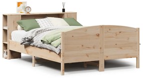 Letto libreria senza materasso 135x190 cm in legno di pino