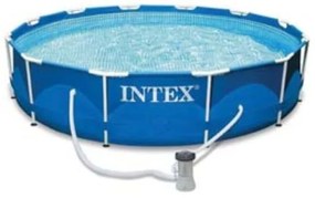 Piscina frame tonda con telaio portante cm.366x76h. - kg.25.8 -lt.6.503 -filtro cartuccia (art.28212) 1 pezzi Intex