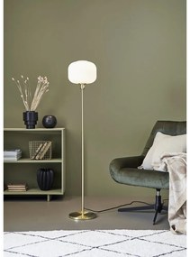 Lampada da terra bianca con design dorato Sober - Markslöjd