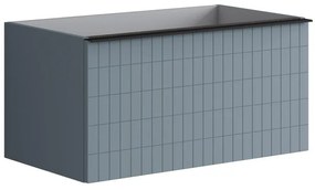 Mobile da bagno sotto lavabo L 80 x H 40 x P 45.5 cm indaco, 2 cassetti Pixel grid