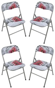 LUCIE - sedia pieghevole salvaspazio set da 4 city