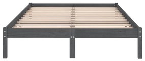 Giroletto grigio legno massello 135x190 cm 4ft6 double