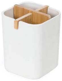 Organizzatore da bagno bianco Ecologic, 8,4 x 7,8 cm - Compactor