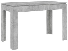 Tavolo da pranzo grigio cemento 120x60x76 cm legno multistrato