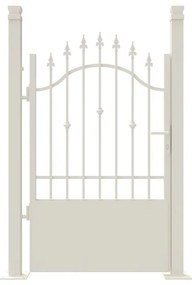 Cancello manuale battente Civetta in ferro, apertura a sinistra, L 104.5, H 150-165 cm, di colore nero