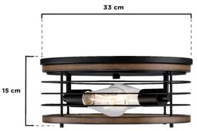 Westinghouse 61250 - Plafoniera ACKTON 2xE27/60W/230V barnwood