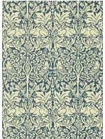 Morris & Co Carta da parati Brer Rabbit - Indigo/ Vellum