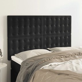 Testiere 4 Pz Nere 72x5x78/88 Cm İn Velluto /