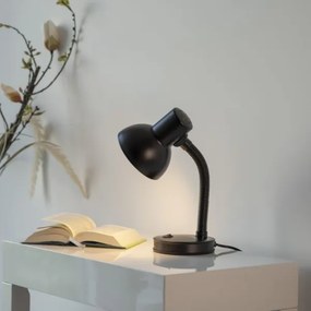 JUST LIGHT. 11080-18 - Lampada da tavolo flessibile FLEXI 1xE27/25W/230V nera