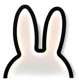 Miffy Applique da Parete Nero LED Mood Chiaro Piccolo - Atelier Pierre