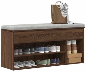 Scarpiera Rovere Marrone 102x30,5x45 Cm İn Legno Multistrato /
