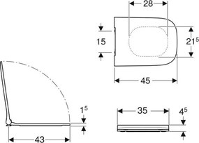 Geberit 500.688.01.1 - Sedile WC SoftClose Smyle Square Duroplast/bianco