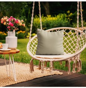 Cuscino da giardino impermeabile 50x50 cm beige chiaro