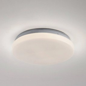 Lindby Plafoniera da esterno a LED Kirkola, 3000 K, Ø 26 cm, bianco