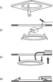 Lampada LED da incasso QTEC LED/12W/230V 6500K