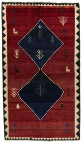 Gabbeh Tappeto 200x110 Rosso (Iran) Annodato A Mano