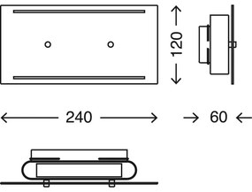 Telefunken 307804TF-Applique a LED da esterno 2xLED/3,5W/230V IP44 argento