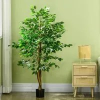 Pianta Ornamentale Per Interno Ed Esterno Albero Di Fico Artificiale In Vaso 150cm