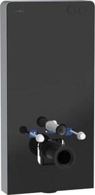 Mexen Tex Air G telaio esterno pneumatico per WC, vetro nero - 61150A-70