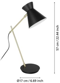 Eglo 98864 - Lampada da tavolo AMEZAGA 1xE27/10W/230V