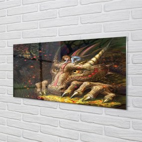Quadro acrilico Dragon Head Forest Girl 100x50 cm