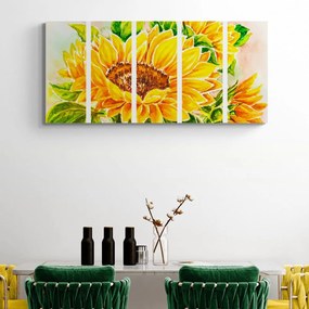 Quadri 5 pezzi – Girasole splendido