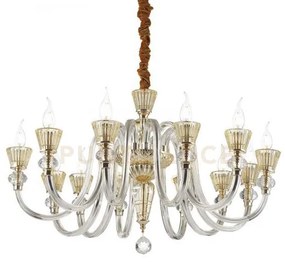 Strauss lampadario a sospensione 12 luci attacco e14 in vetro soffi...