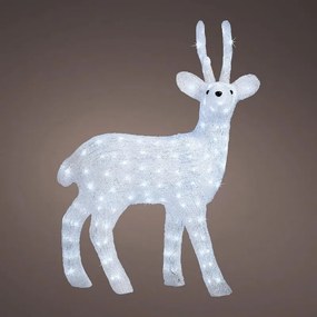 Renna luminosa da esterno H 88 cm, 180 led luce bianco freddo, alimentazione elettrica