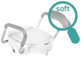 Ridder - Sedile WC rialzato con maniglie, bianco