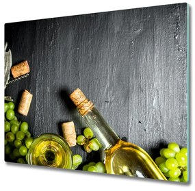 Tagliere in vetro Vino bianco e frutta 60x52 cm