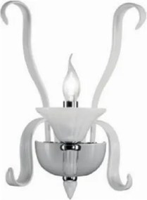 Lampada da parete 1 luce in vetro 1xE14 40W MANON Bianco Latte