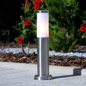 Lindby lampioncino Kristof, acciaio inox, 45 cm di altezza, E27