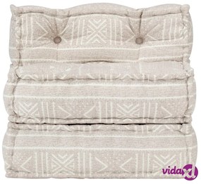 vidaXL Pouf Modulare Beige in Tessuto