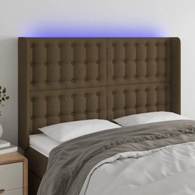 Testiera A Led Marronescuro147x16x118/128cm İntessuto /