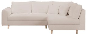 Divano angolare beige in tessuto bouclé (angolo destro) Ariella - Ropez