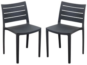 CABOT - set 2 sedie in polipropilene impilabile