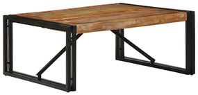 Tavolino Salotto Multicolore 80x80x35cm Legno Massello Recupero /