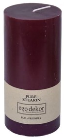 Candela Friendly rosso vino, durata di combustione 50 h Eco - Eco candles by Ego dekor