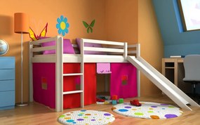 Letto soppalco bambini Ourbaby Modo con scivolo - bianco - bianca elevato letto