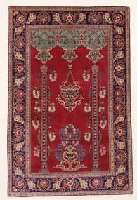 Kashan Tappeto 140x200 (Iran) Annodato A Mano