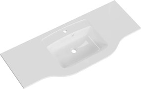 Lavabo Contea L 130 cm bianco lucido