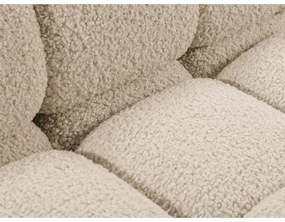 Divano angolare modulare beige in tessuto bouclé (angolo sinistro) Bellis - Micadoni Home