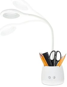 Lampada da tavolo flessibile ricaricabile a LED dimmerabile LUSIA LED/5W/5V 3000/4000K 1200 mAh bianco