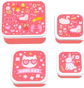 A Little Lovely Company - set di quattro scatole merenda - divertimento