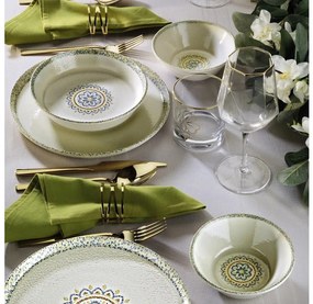 Set da tavola 12 pezzi verde/porcellana