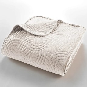 Set con copriletto e federa color crema in velluto 240x260 cm Solange – douceur d'intérieur