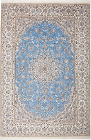 Nain Tappeto 200 x 300 Blu (Iran) Annodato A Mano