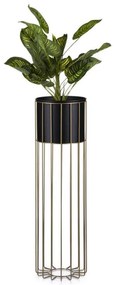 Vaso da fiori in metallo LOFT 70x20 cm oro/nero